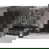 Mexen Velar kabina prysznicowa rozsuwana 120 x 75 cm, grafit, złota szczotkowana - 871-120-075-41-55