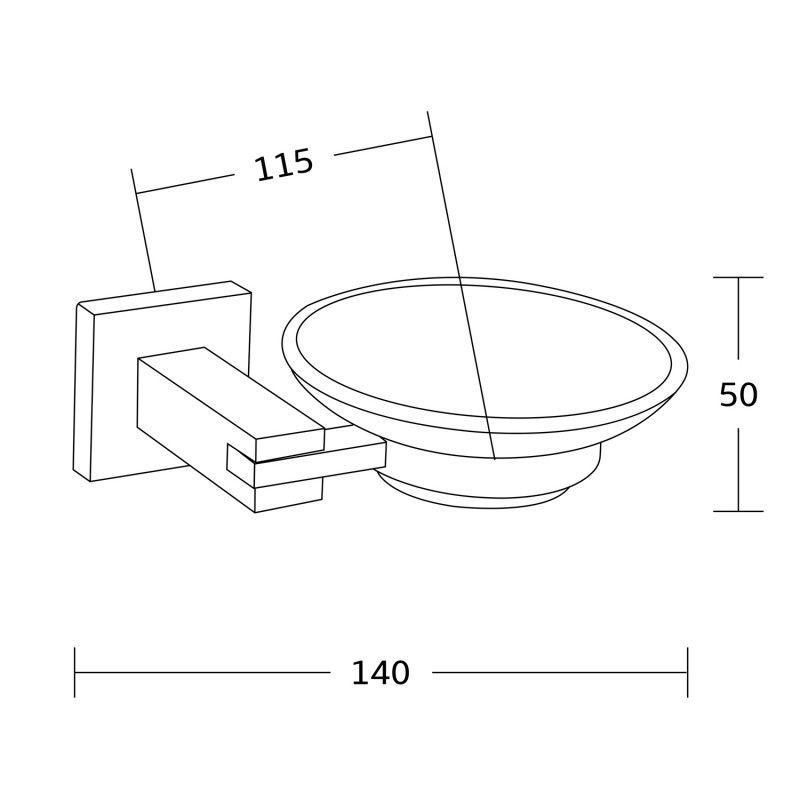 Mexen Vane mydelniczka, czarna - 7020939-70