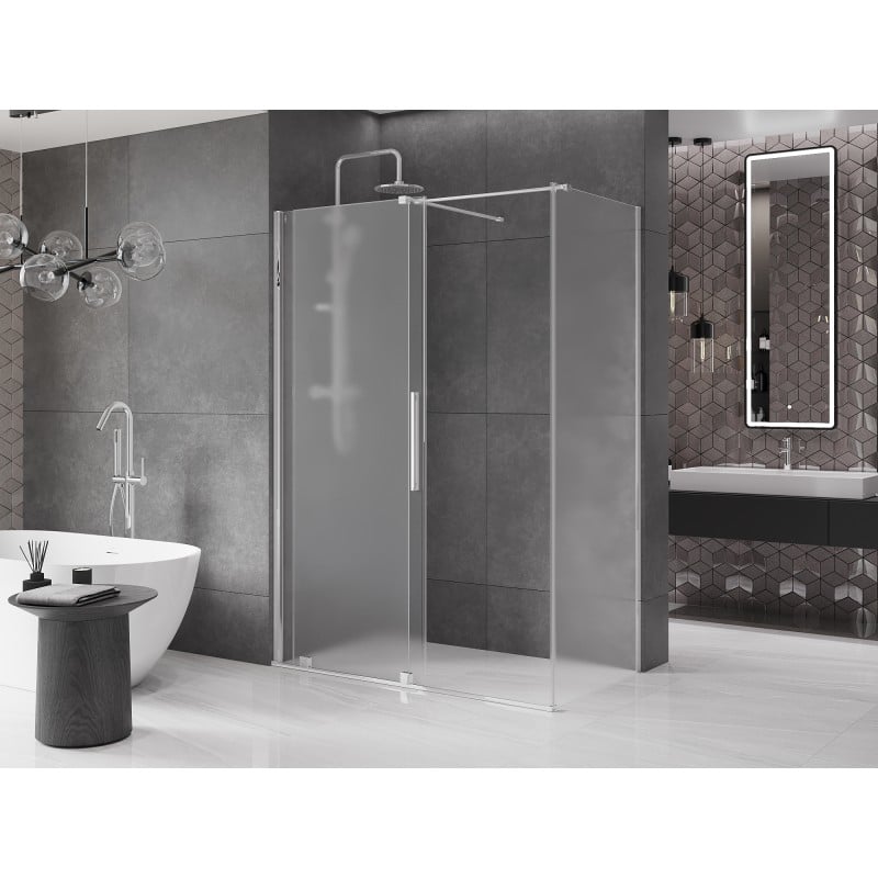 Mexen Velar kabina prysznicowa rozsuwana 140 x 85 cm, szron, chrom - 871-140-085-31-01