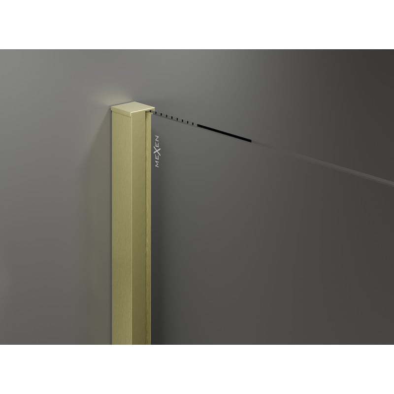 Mexen Velar kabina prysznicowa rozsuwana 140 x 90 cm, grafit, złota szczotkowana - 871-140-090-41-55
