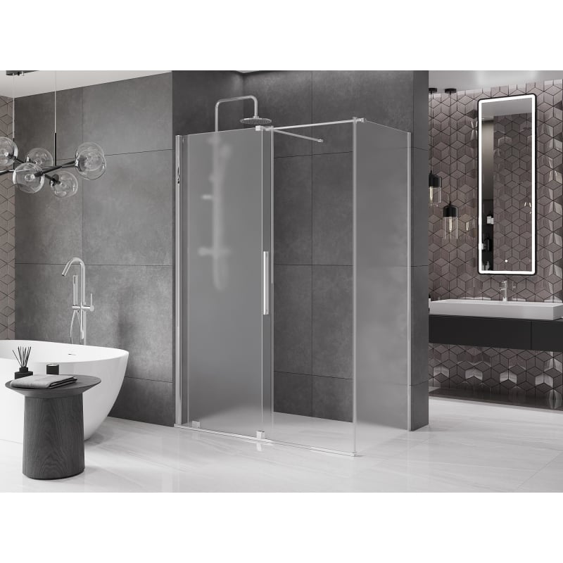 Mexen Velar kabina prysznicowa rozsuwana 160 x 70 cm, szron, chrom - 871-160-070-31-01