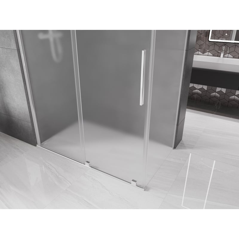 Mexen Velar kabina prysznicowa rozsuwana 160 x 70 cm, szron, chrom - 871-160-070-31-01