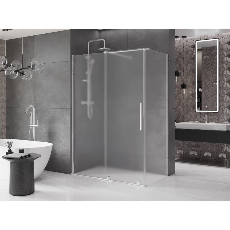 Mexen Velar kabina prysznicowa rozsuwana 160 x 80 cm, szron, chrom - 871-160-080-31-01