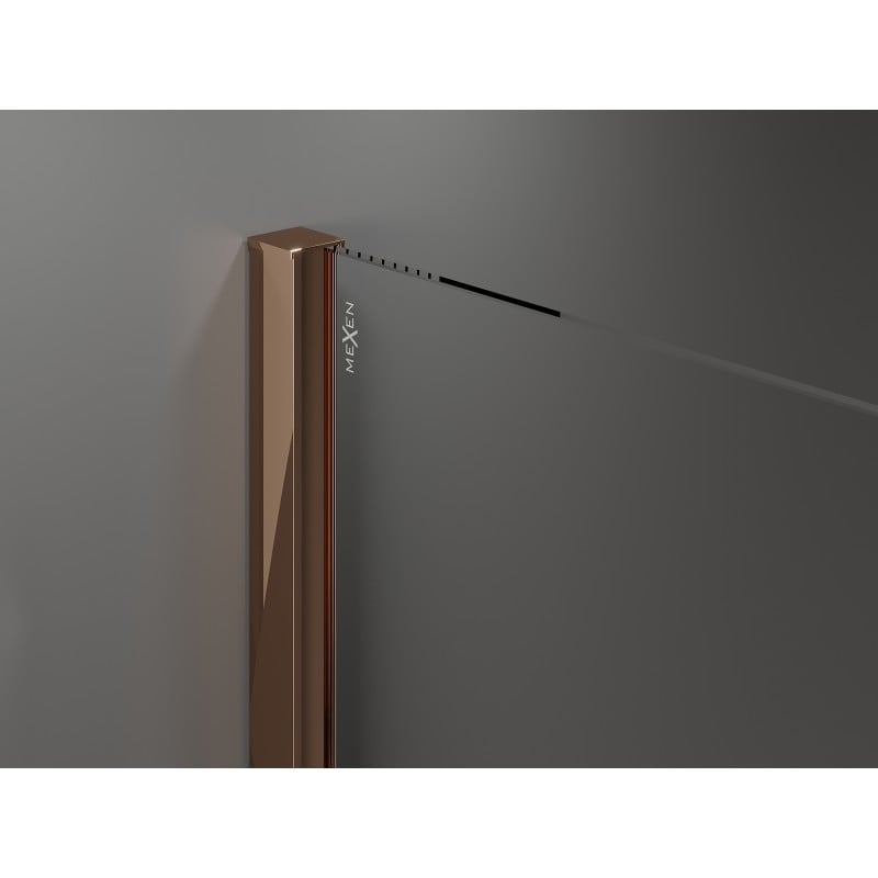 Mexen Velar kabina prysznicowa rozsuwana 90 x 85 cm, grafit, różowe złoto - 871-090-085-41-60