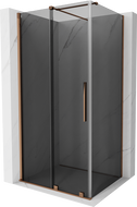 Mexen Velar kabina prysznicowa rozsuwana 130 x 90 cm, grafit, różowe złoto - 871-130-090-41-60