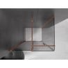 Mexen Velar kabina prysznicowa rozsuwana 130 x 85 cm, grafit, różowe złoto - 871-130-085-41-60
