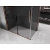 Mexen Velar kabina prysznicowa rozsuwana 140 x 75 cm, grafit, różowe złoto - 871-140-075-41-60