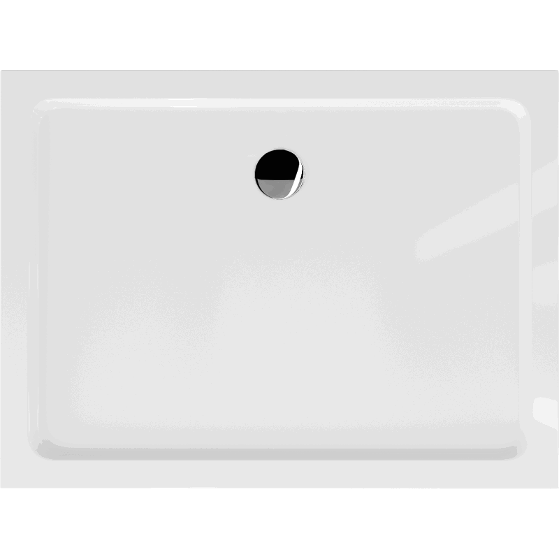 Mexen Flat brodzik prostokątny slim 120 x 80 cm, biały, syfon chrom - 40108012