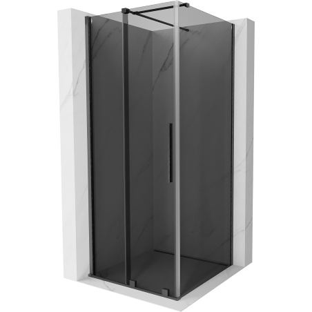 Mexen Velar kabina prysznicowa rozsuwana 90 x 90 cm, grafit, gun gray szczotkowany - 871-090-090-41-66