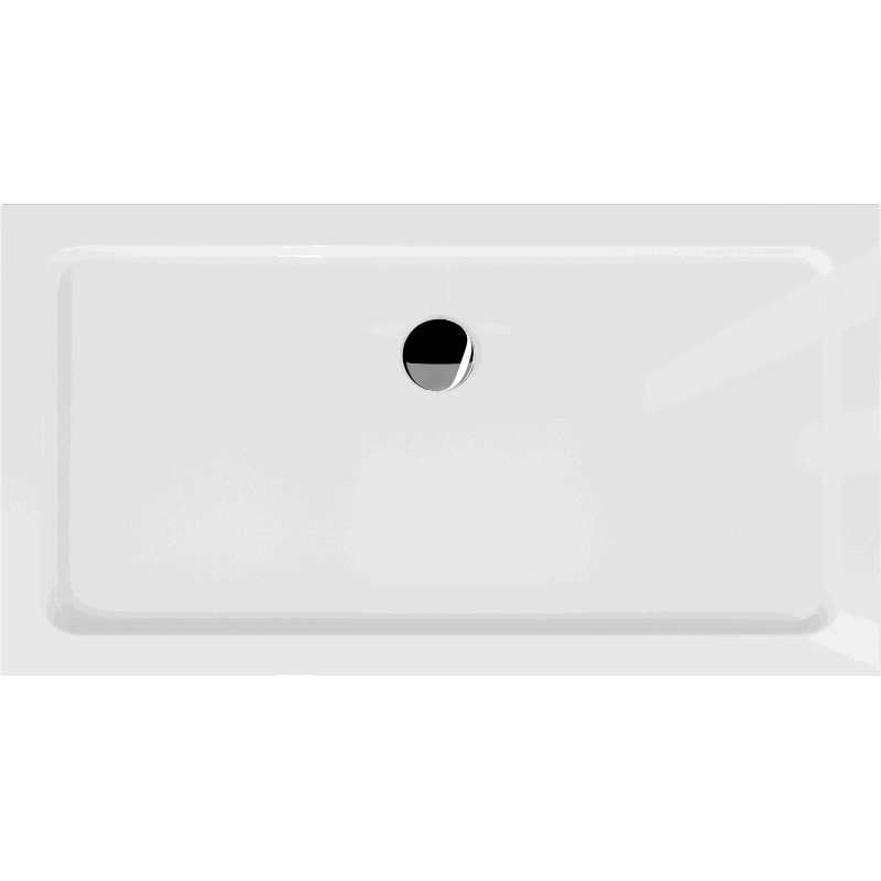 Mexen Flat brodzik prostokątny slim 120 x 70 cm, biały, syfon chrom - 40107012
