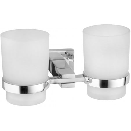 Mexen Vane podwójny kubek na szczoteczki, chrom - 7020952-00