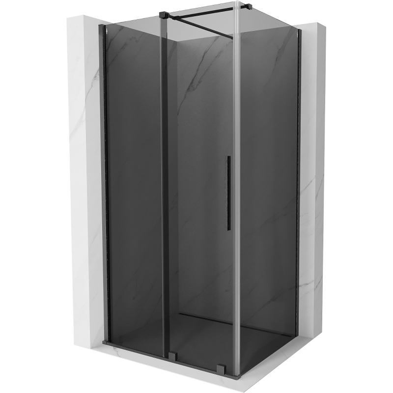 Mexen Velar kabina prysznicowa rozsuwana 120 x 80 cm, grafit, gun gray szczotkowany - 871-120-080-41-66