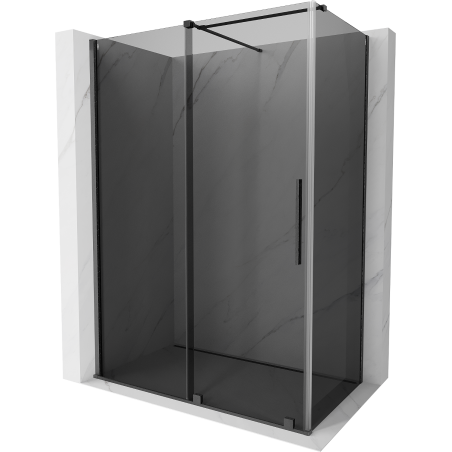 Mexen Velar kabina prysznicowa rozsuwana 150 x 80 cm, grafit, gun gray szczotkowany - 871-150-080-41-66