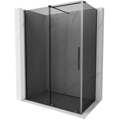 Mexen Velar kabina prysznicowa rozsuwana 150 x 85 cm, grafit, gun gray szczotkowany - 871-150-085-41-66
