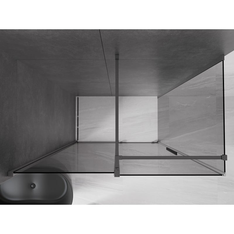 Mexen Velar kabina prysznicowa rozsuwana 160 x 70 cm, grafit, gun gray szczotkowany - 871-160-070-41-66