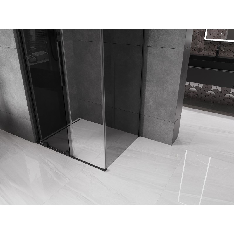 Mexen Velar kabina prysznicowa rozsuwana 130 x 80 cm, grafit, czarna - 871-130-080-41-70