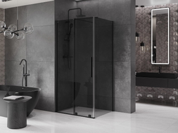 Mexen Velar kabina prysznicowa rozsuwana 130 x 90 cm, grafit, czarna - 871-130-090-41-70