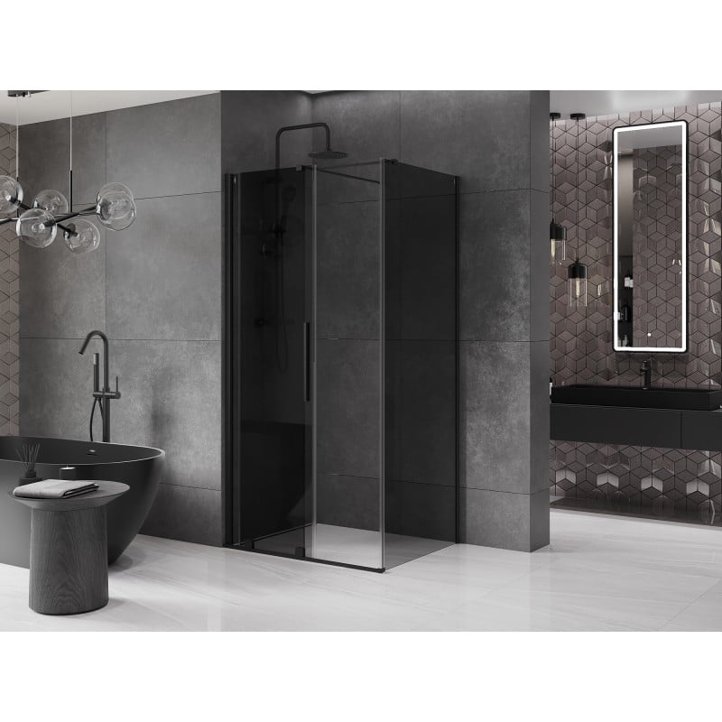 Mexen Velar kabina prysznicowa rozsuwana 140 x 90 cm, grafit, czarna - 871-140-090-41-70