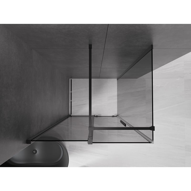 Mexen Velar kabina prysznicowa rozsuwana 130 x 85 cm, grafit, czarna - 871-130-085-41-70
