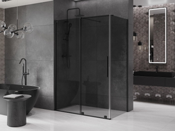 Mexen Velar kabina prysznicowa rozsuwana 140 x 85 cm, grafit, czarna - 871-140-085-41-70