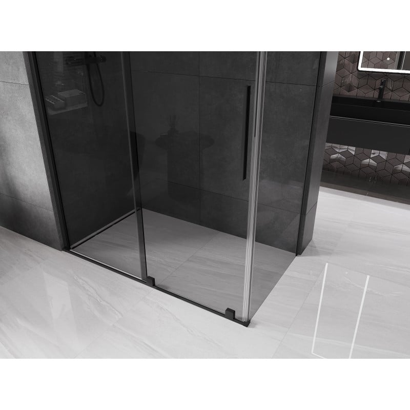 Mexen Velar kabina prysznicowa rozsuwana 140 x 85 cm, grafit, czarna - 871-140-085-41-70