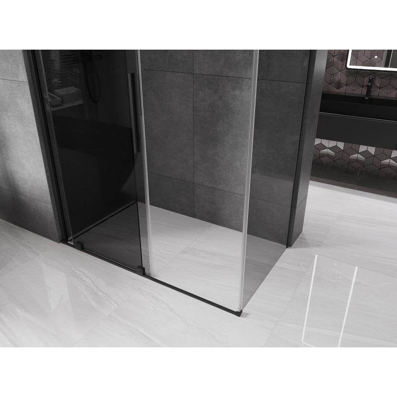Mexen Velar kabina prysznicowa rozsuwana 130 x 75 cm, grafit, czarna - 871-130-075-41-70