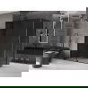 Mexen Velar kabina prysznicowa rozsuwana 150 x 80 cm, grafit, czarna - 871-150-080-41-70