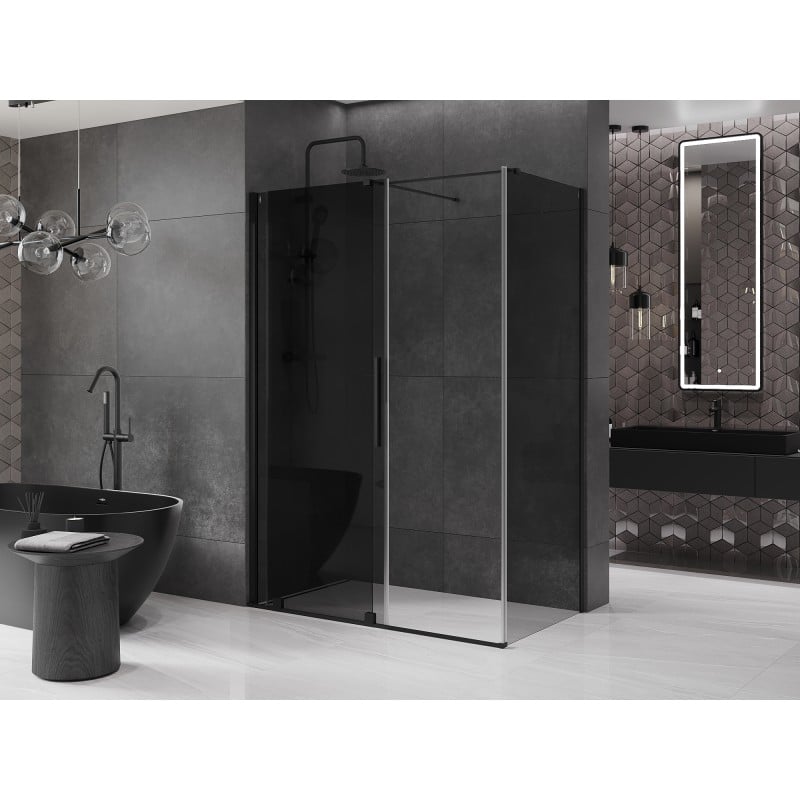 Mexen Velar kabina prysznicowa rozsuwana 150 x 85 cm, grafit, czarna - 871-150-085-41-70