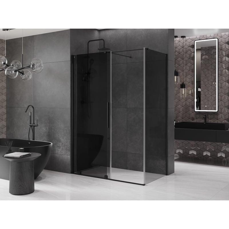 Mexen Velar kabina prysznicowa rozsuwana 150 x 90 cm, grafit, czarna - 871-150-090-41-70