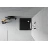 Mexen Flat brodzik kwadratowy slim 80 x 80 cm, czarny, syfon chrom - 40708080