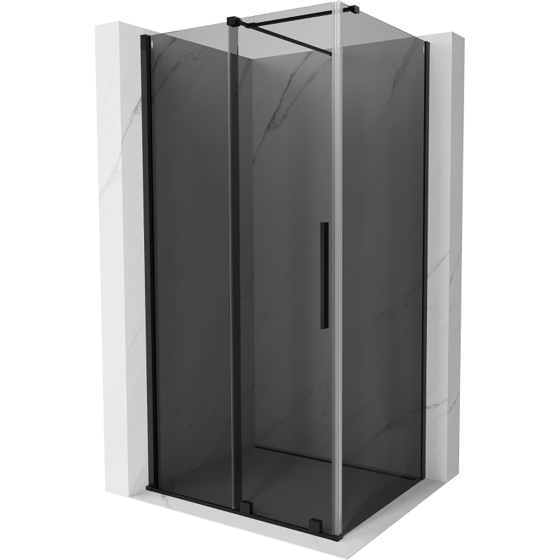 Mexen Velar kabina prysznicowa rozsuwana 120 x 85 cm, grafit, czarna - 871-120-085-41-70