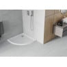Mexen Flat brodzik półokrągły slim 70 x 70 cm, biały, syfon chrom - 41107070