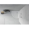 Mexen Flat brodzik półokrągły slim 80 x 80 cm, biały, syfon chrom - 41108080