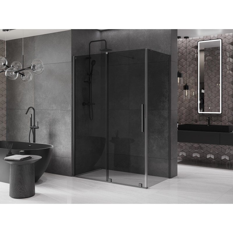 Mexen Velar kabina prysznicowa rozsuwana 130 x 75 cm, grafit, gun metal - 871-130-075-41-95