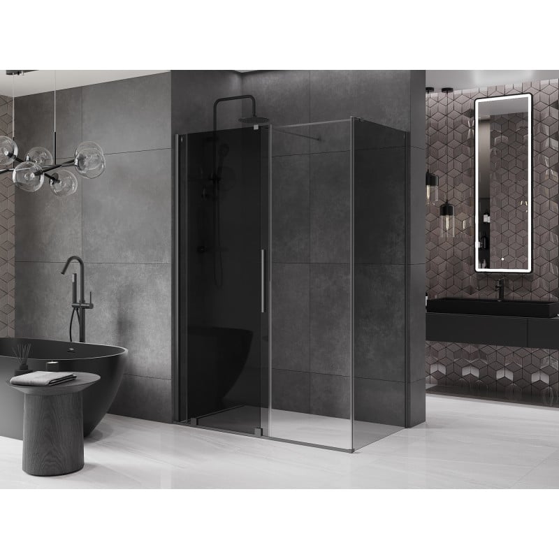 Mexen Velar kabina prysznicowa rozsuwana 140 x 70 cm, grafit, gun metal - 871-140-070-41-95