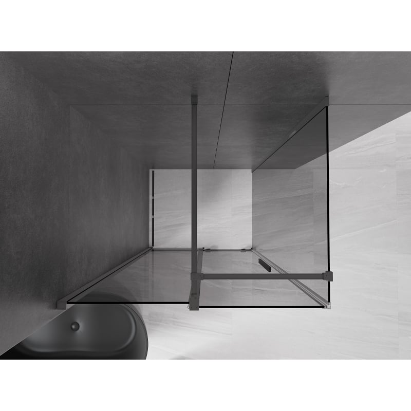 Mexen Velar kabina prysznicowa rozsuwana 140 x 100 cm, grafit, gun metal - 871-140-100-41-95