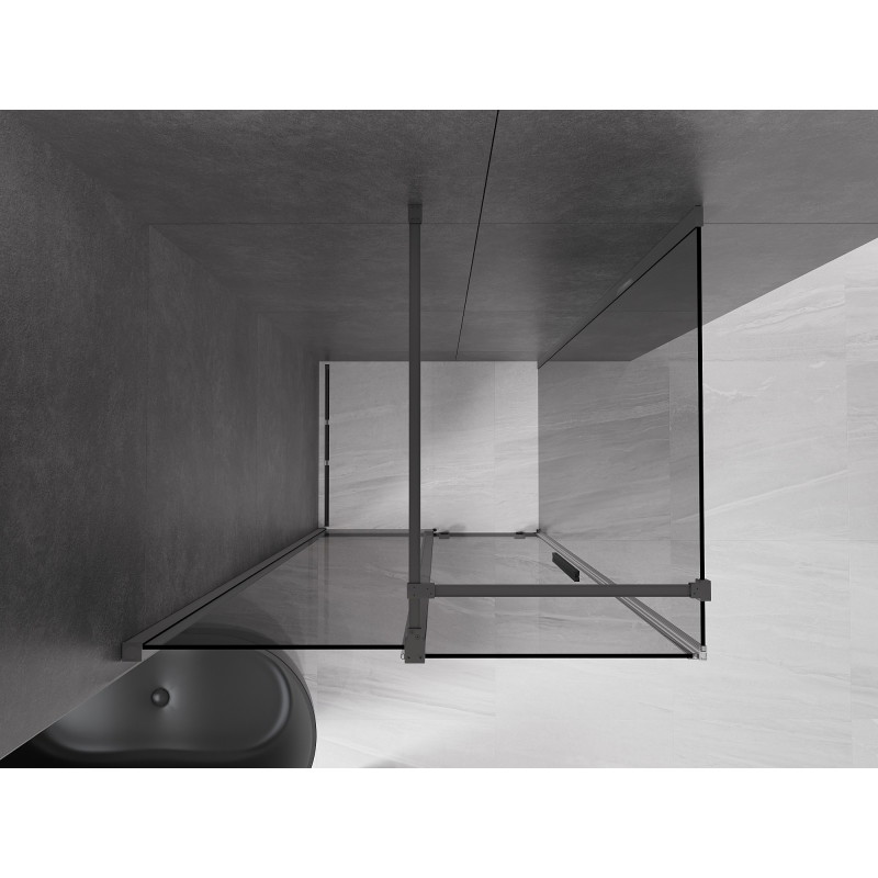Mexen Velar kabina prysznicowa rozsuwana 90 x 70 cm, grafit, gun metal - 871-090-070-41-95