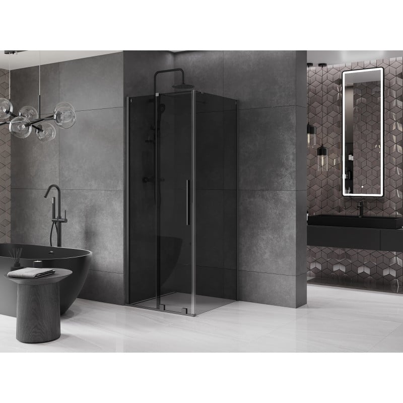 Mexen Velar kabina prysznicowa rozsuwana 90 x 90 cm, grafit, gun metal - 871-090-090-41-95