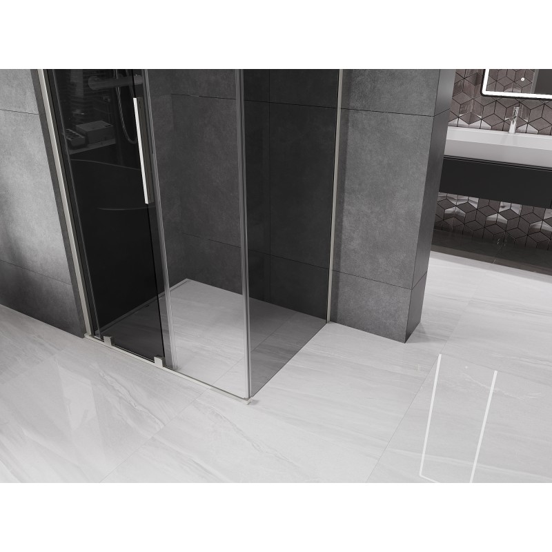 Mexen Velar kabina prysznicowa rozsuwana 140 x 90 cm, grafit, nikiel szczotkowany - 871-140-090-41-97