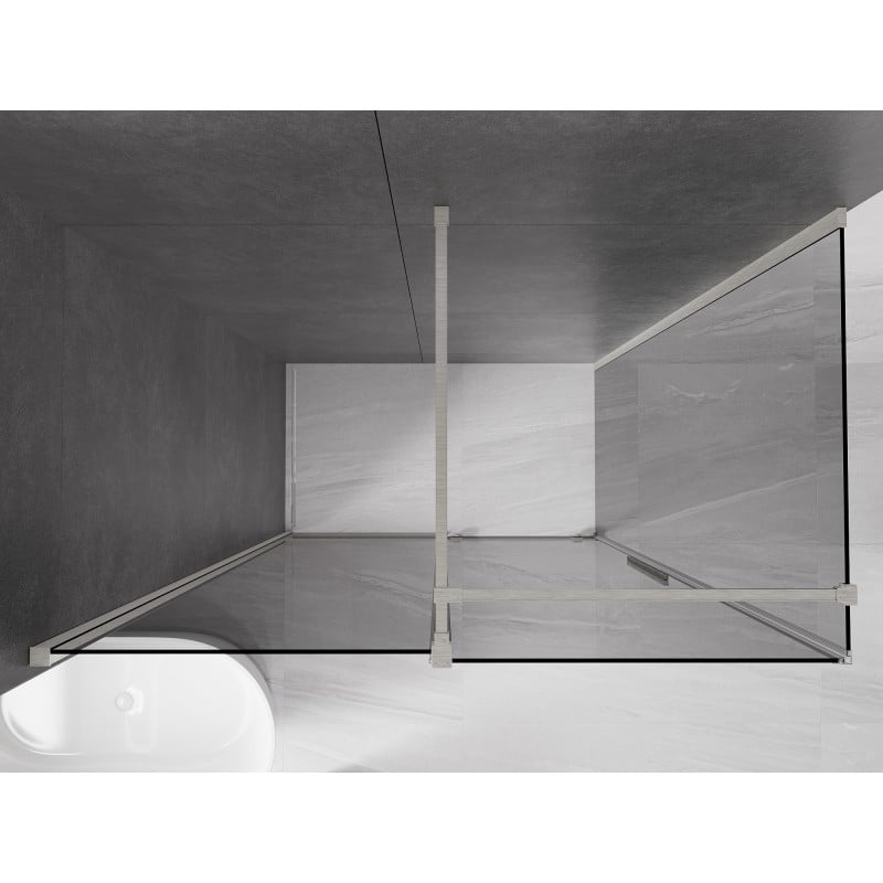Mexen Velar kabina prysznicowa rozsuwana 160 x 70 cm, grafit, nikiel szczotkowany - 871-160-070-41-97