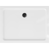 Mexen Flat brodzik prostokątny slim 110 x 70 cm, biały, syfon czarny - 40107011B