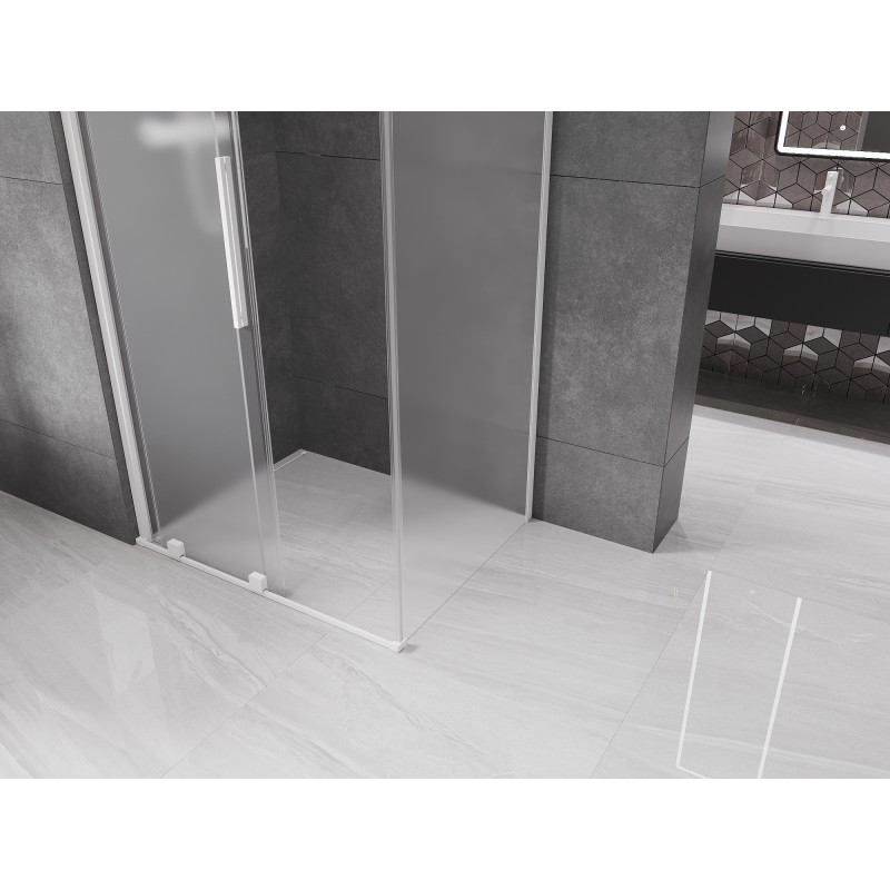 Mexen Velar kabina prysznicowa rozsuwana 90 x 85 cm, szron, biała - 871-090-085-31-20