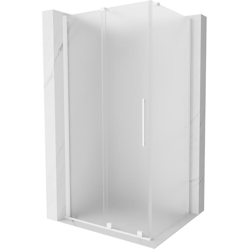 Mexen Velar kabina prysznicowa rozsuwana 100 x 85 cm, szron, biała - 871-100-085-31-20