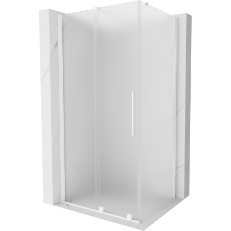 Mexen Velar kabina prysznicowa rozsuwana 100 x 85 cm, szron, biała - 871-100-085-31-20