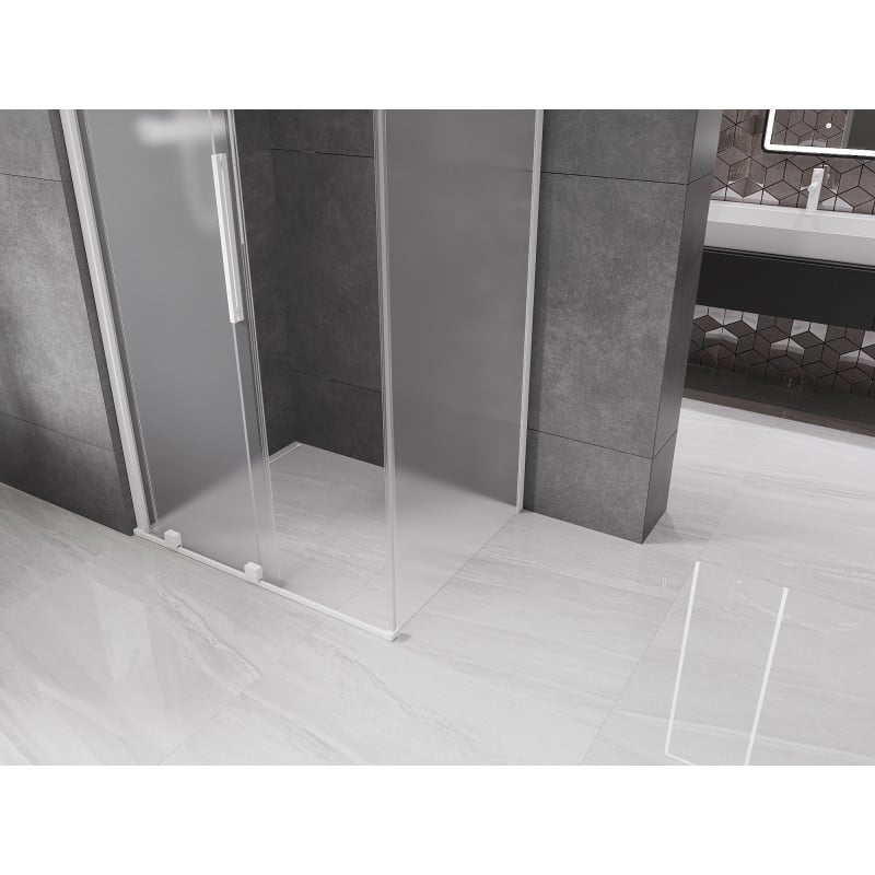 Mexen Velar kabina prysznicowa rozsuwana 110 x 80 cm, szron, biała - 871-110-080-31-20