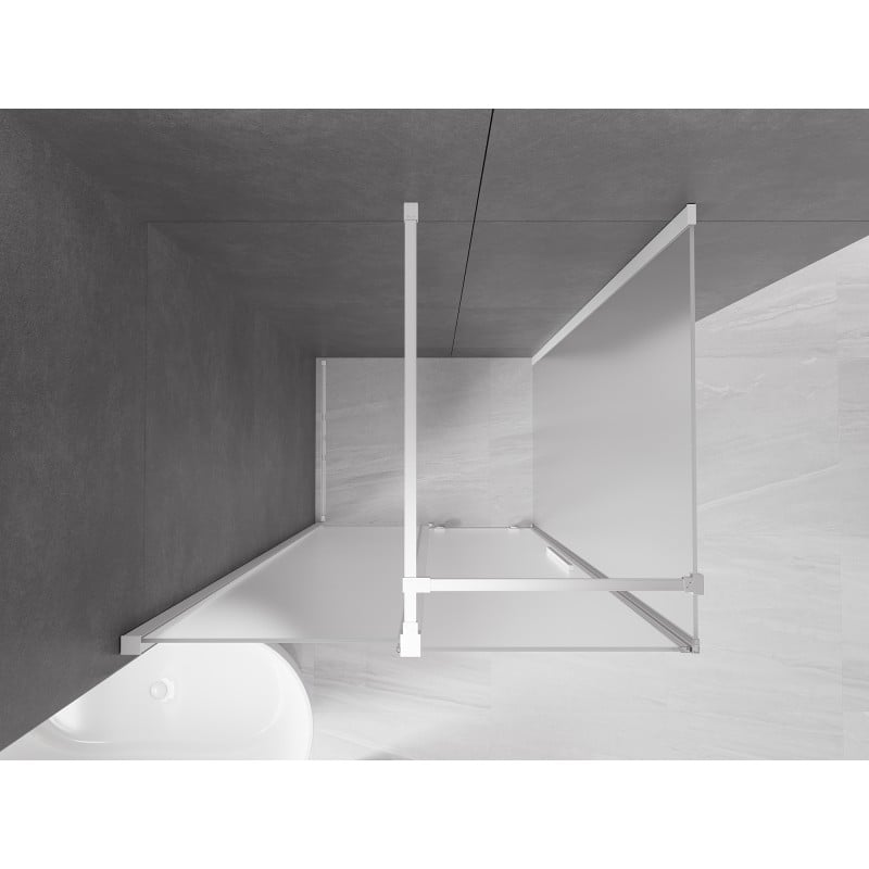 Mexen Velar kabina prysznicowa rozsuwana 120 x 100 cm, szron, biała - 871-120-100-31-20