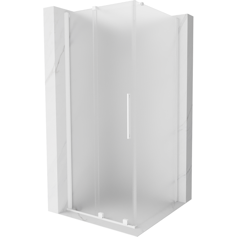 Mexen Velar kabina prysznicowa rozsuwana 90 x 90 cm, szron, biała - 871-090-090-31-20