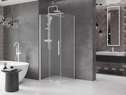Mexen Velar kabina prysznicowa rozsuwana 90 x 90 cm, szron, biała - 871-090-090-31-20