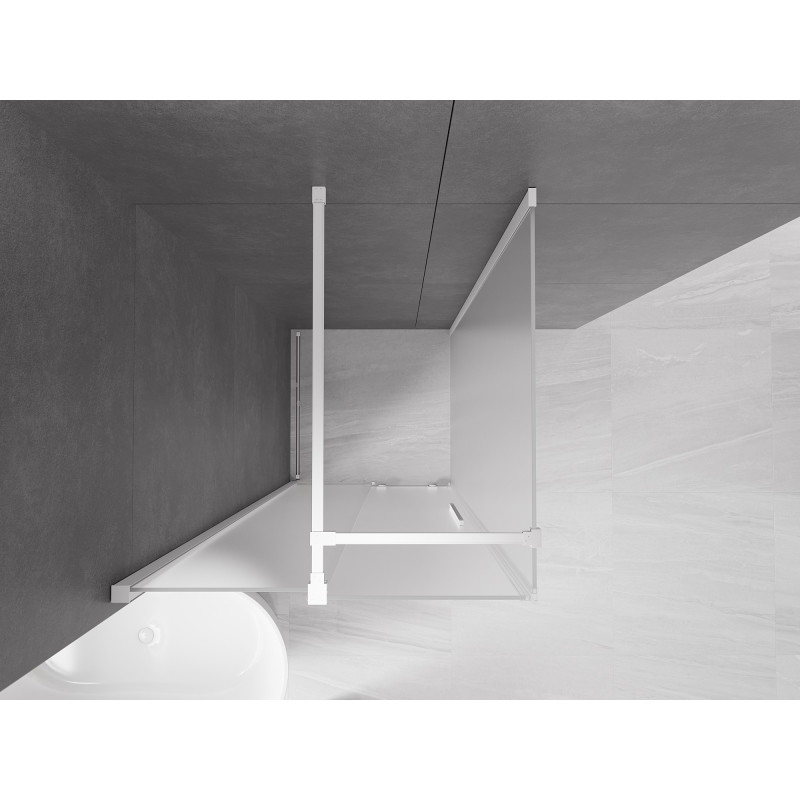 Mexen Velar kabina prysznicowa rozsuwana 120 x 120 cm, szron, biała - 871-120-120-31-20