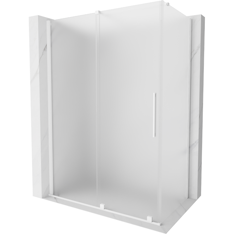 Mexen Velar kabina prysznicowa rozsuwana 140 x 75 cm, szron, biała - 871-140-075-31-20